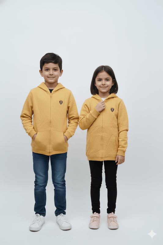 KIDS ZIPPED LOGO HOODIE - Smgarment's