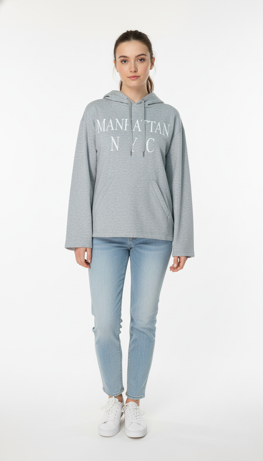 ZR MANHATTAN NYC WOMEN HOODIE (OVERSIZED)
