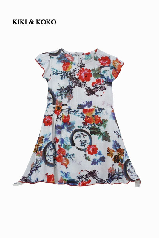 KIKI&KOKO GIRLS FLORAL DRESS - Smgarment's