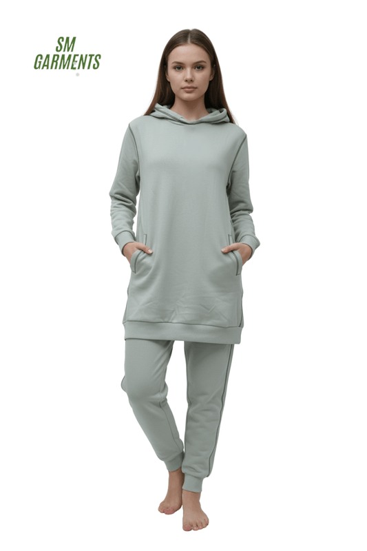 KLEINIGKEIT WOMENS LONG HOODIE ANA IVANOSTITCH TRACK SUIT - Smgarment's