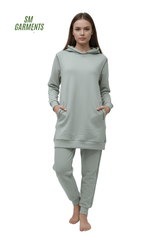 KLEINIGKEIT WOMENS LONG HOODIE ANA IVANOSTITCH TRACK SUIT - Smgarment's