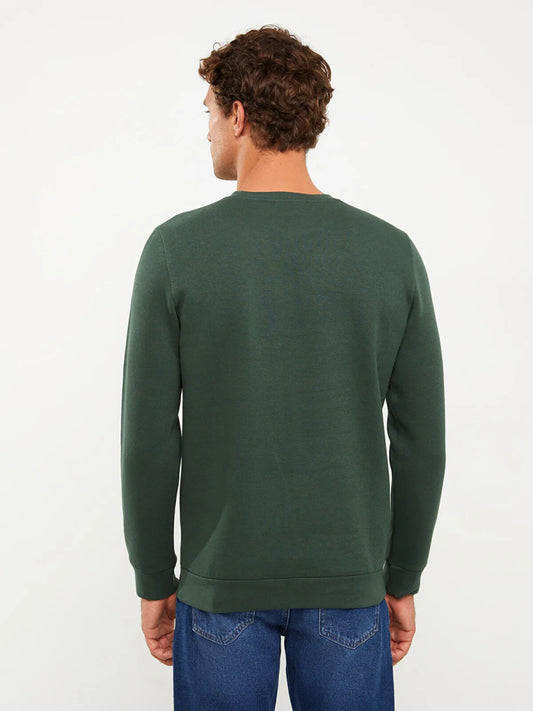 LC WAIKIKI Crew Neck Long Sleeve Printed Men's Thick Sweatshirt - Smgarment's