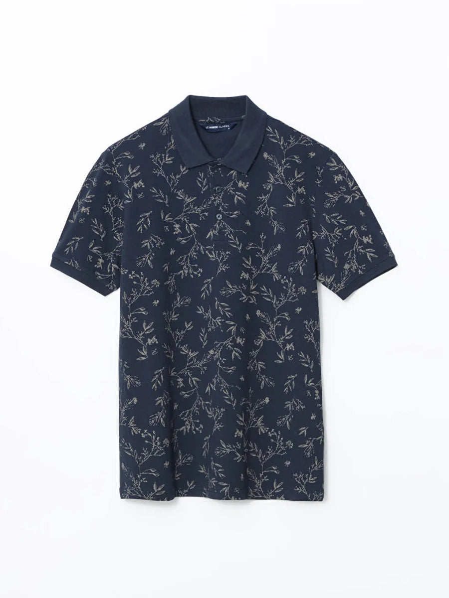 LC WAIKIKI Polo Neck Floral Men's Pique T-Shirt - Smgarment's