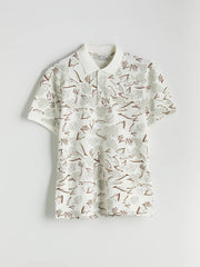 LC WAIKIKI Polo Neck Short Sleeve Patterned Pike Men's T-shirt - Smgarment's