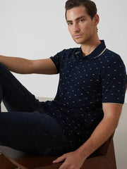 LC WAIKIKI Polo Neck Short Sleeve Patterned Pike Men's T-shirt - Smgarment's