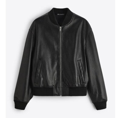 Leather Aviator Biker Jacket (WOMENS) - Smgarment's