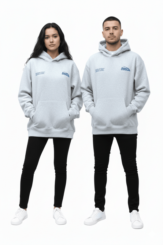 LEF Basic Printed Grey Hoodie - Smgarment's