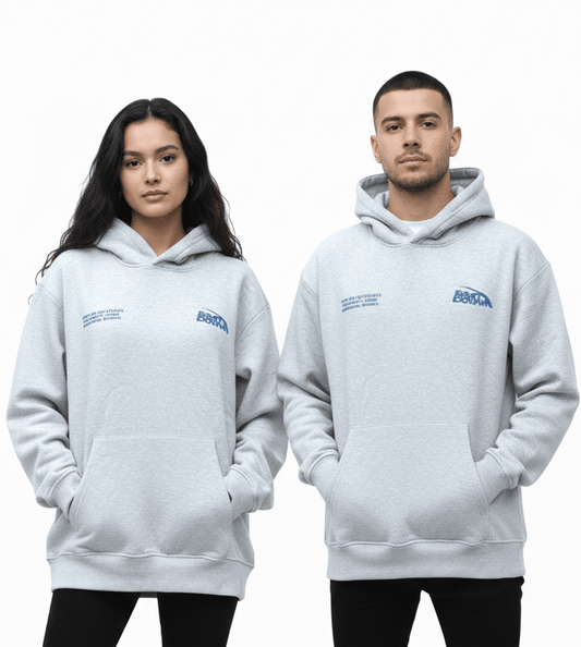 LEF Basic Printed Grey Hoodie - Smgarment's