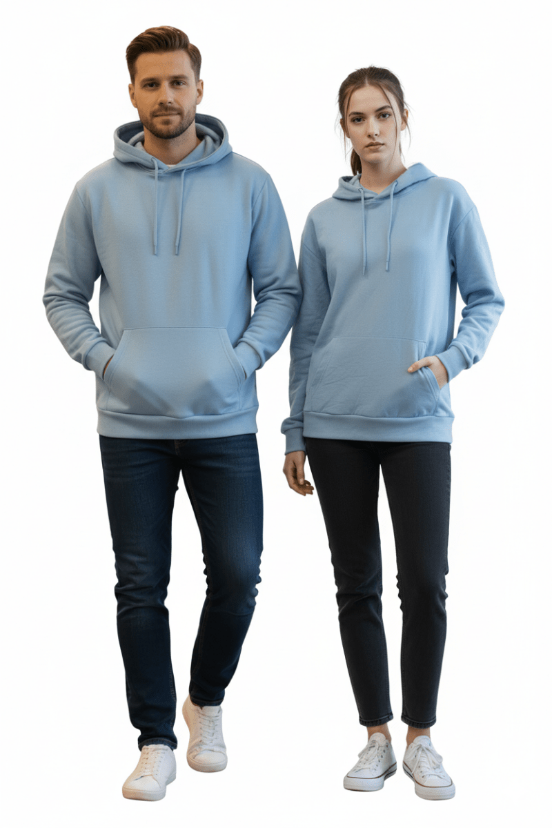 LEF WOMEN Basic dull blue Hoodie - Smgarment's