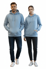 LEF WOMEN Basic dull blue Hoodie - Smgarment's