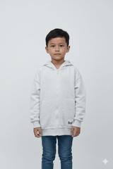 LEFTIES BOYS BASIC LIGHT GREY ZIPPED HOODIE - Smgarment's