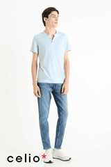 Length Slim Stretch Jeans - blue - SMgarment's