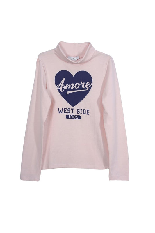 LH GIRLS TURTLENECK PRINTED LONG SLEEVES GRAPHIC TEE - Smgarment's