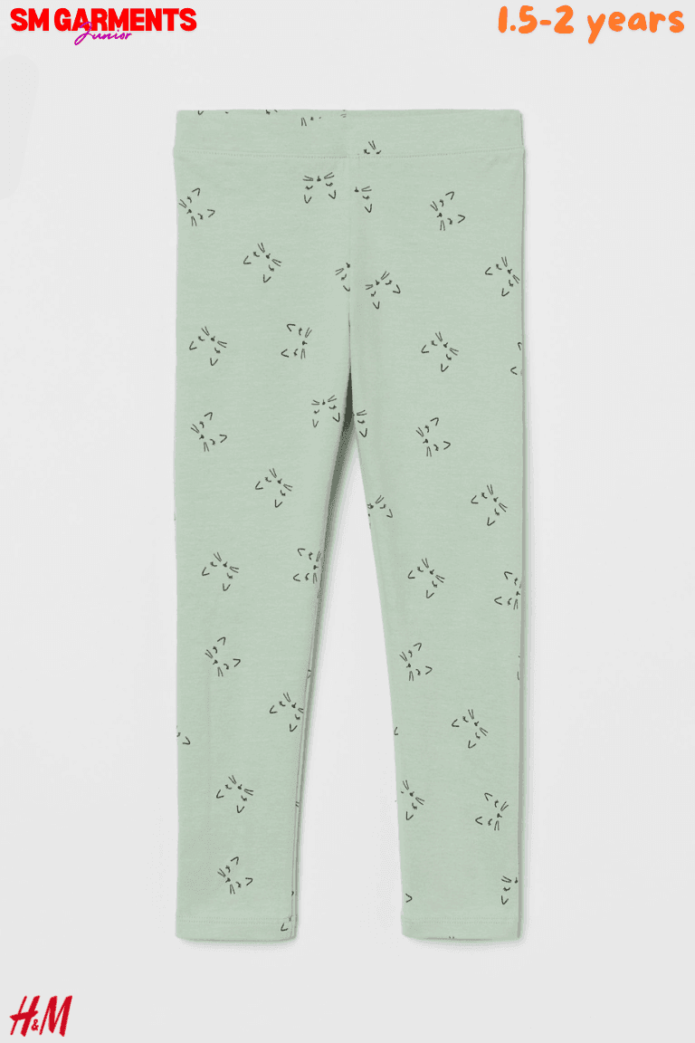 LIGHT GREEN CATS LEGGINGS - SMgarment's