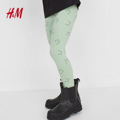 LIGHT GREEN CATS LEGGINGS - SMgarment's