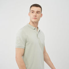 Light Pine Green Lion Lycra POLO - SMgarment's