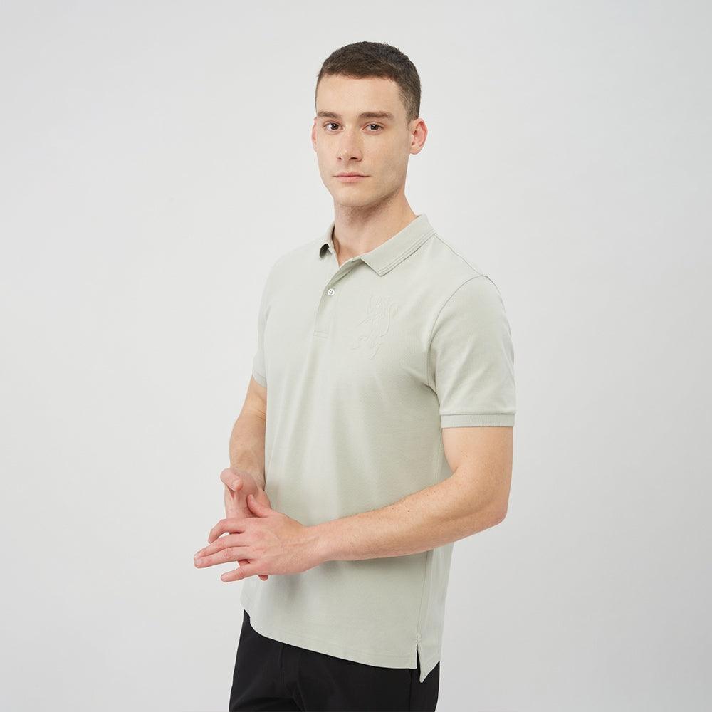 Light Pine Green Lion Lycra POLO - SMgarment's