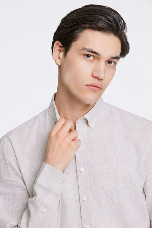 LINDBERGH Linen shirt Slim fit - SMgarment's
