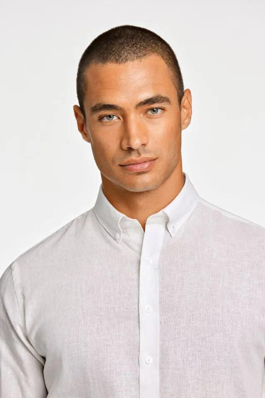 LINDBERGH Linen shirt Slim fit - SMgarment's