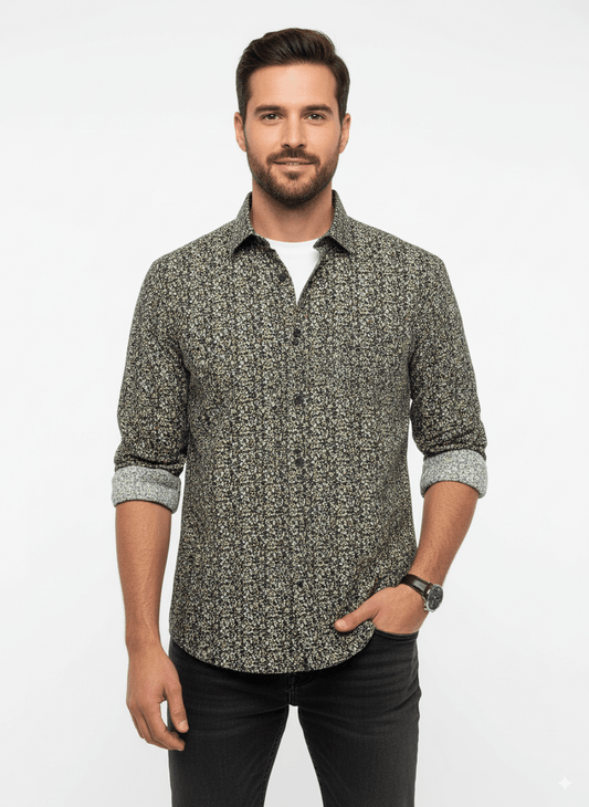 LINDBERGH PRINTED RELAXED FIT MENS SHIRT - Smgarment's