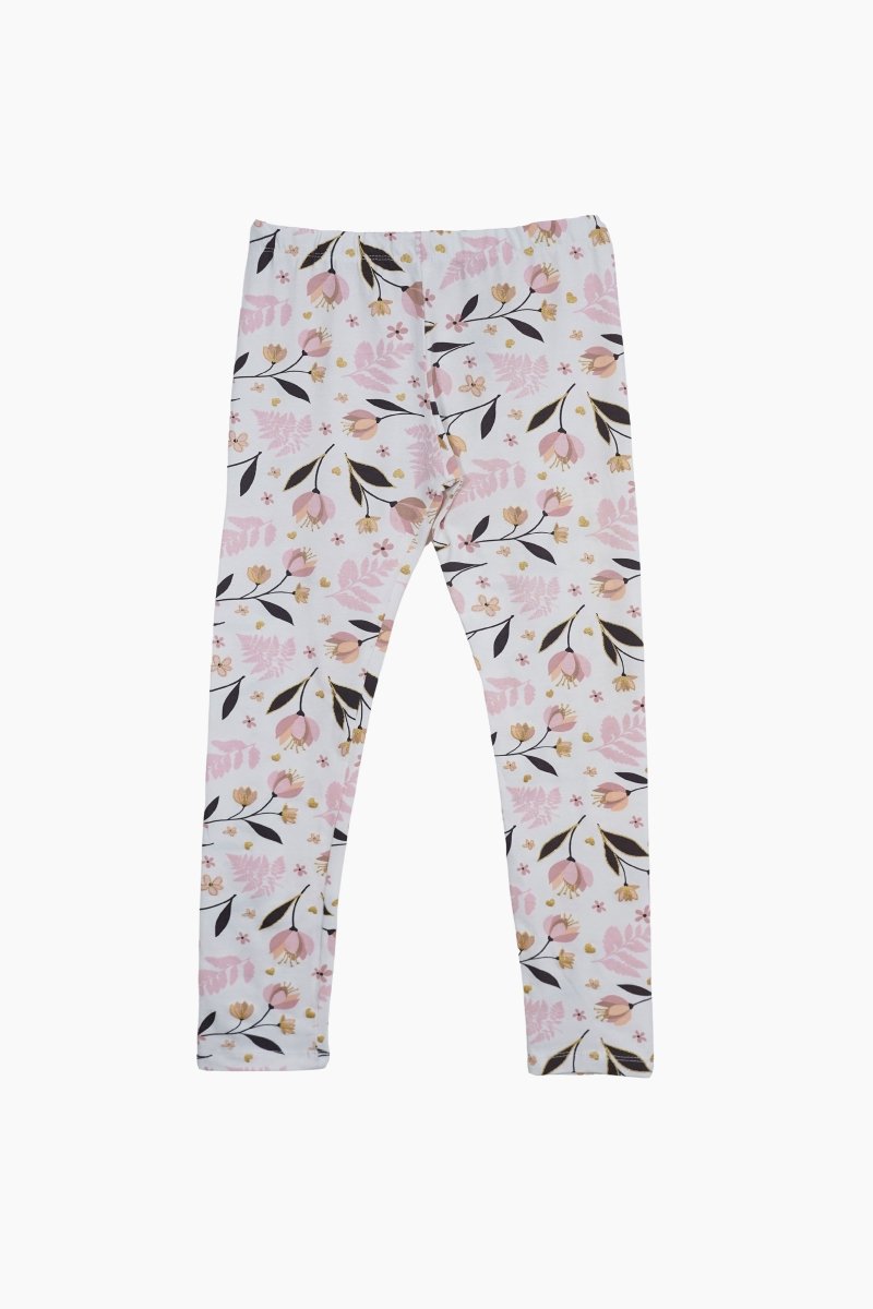 LITTLE GIRLS Girls' Floral Print Cotton Leggings - Smgarment's