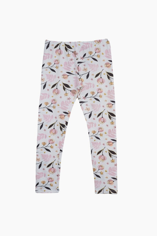 LITTLE GIRLS Girls' Floral Print Cotton Leggings - Smgarment's