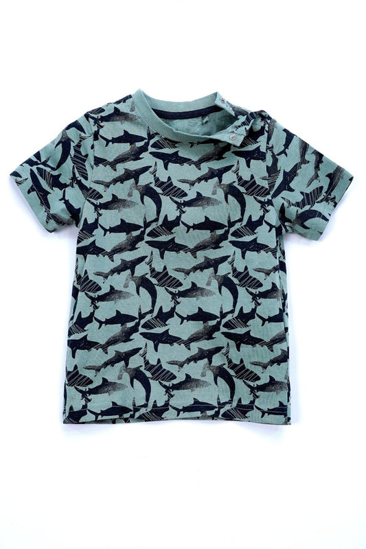 LUPILU Shark Print T Shirt - Smgarment's