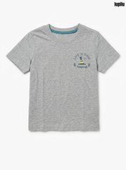 Lupilu Boys Heather Grey "Life is Good Tropical" Short-Sleeve Graphic T-Shirt| SM GARMENTS