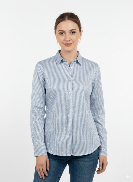 LWIE WOMENS SHINING STRIPES SHIRT - Smgarment's