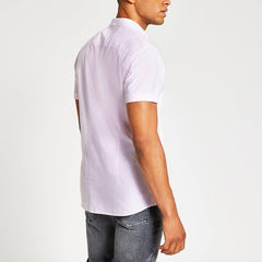 Maison Riviera Oxford Short Sleeve Shirt - Smgarment's