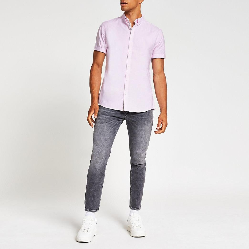 Maison Riviera Oxford Short Sleeve Shirt - Smgarment's