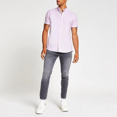Maison Riviera Oxford Short Sleeve Shirt - Smgarment's