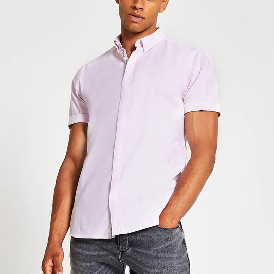 Maison Riviera Oxford Short Sleeve Shirt - Smgarment's
