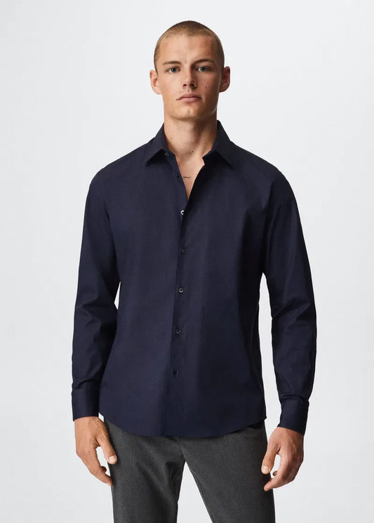 MNG Slim Fit Stretch Cotton Shirt