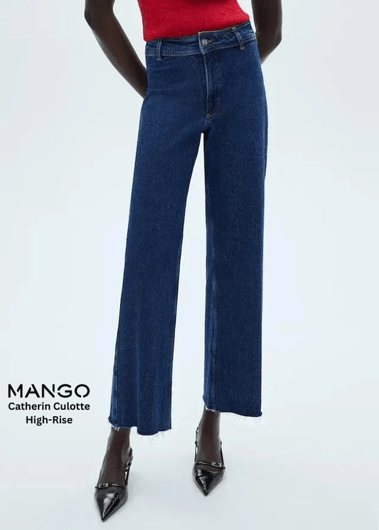 MANGO Catherin culotte high - rise jeans - Smgarment's
