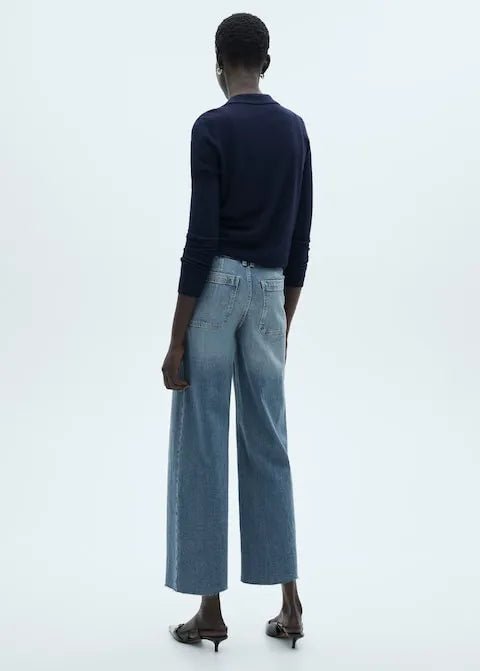 Mango Catherin culotte high - rise jeans - Smgarment's