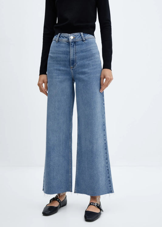 MANGO Catherin high - rise culotte jeans - Smgarment's