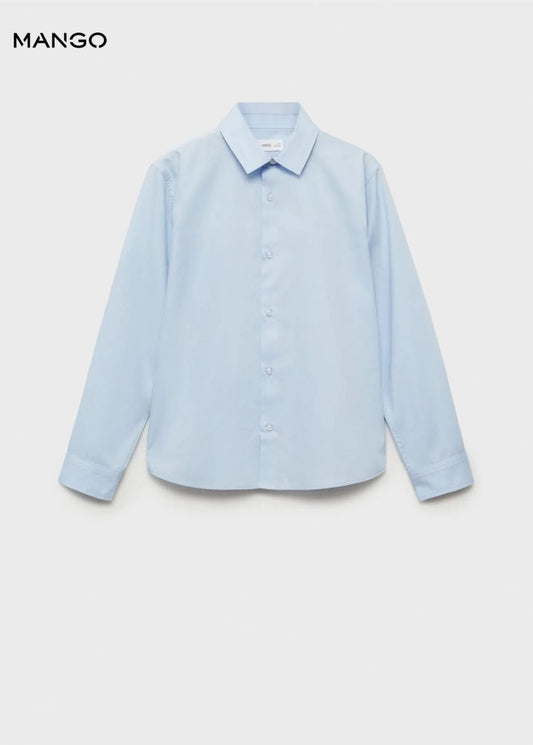MANGO Cotton Shirt Sky Blue - Smgarment's