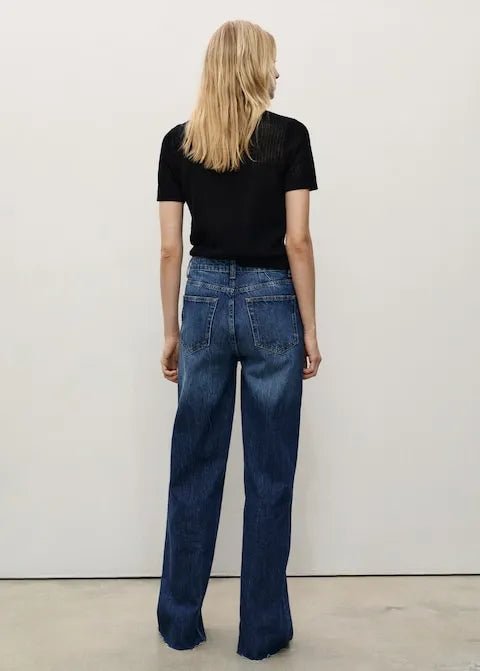 MANGO Danila Wide Leg High - Rise Jeans - Smgarment's