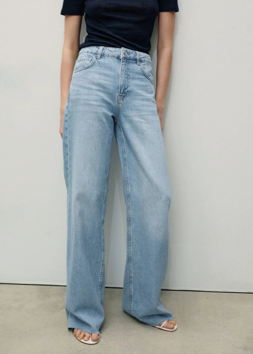 MANGO Danila Wide Leg High - Rise Jeans - Smgarment's