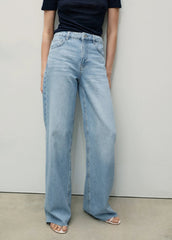 MANGO Danila Wide Leg High - Rise Jeans - Smgarment's