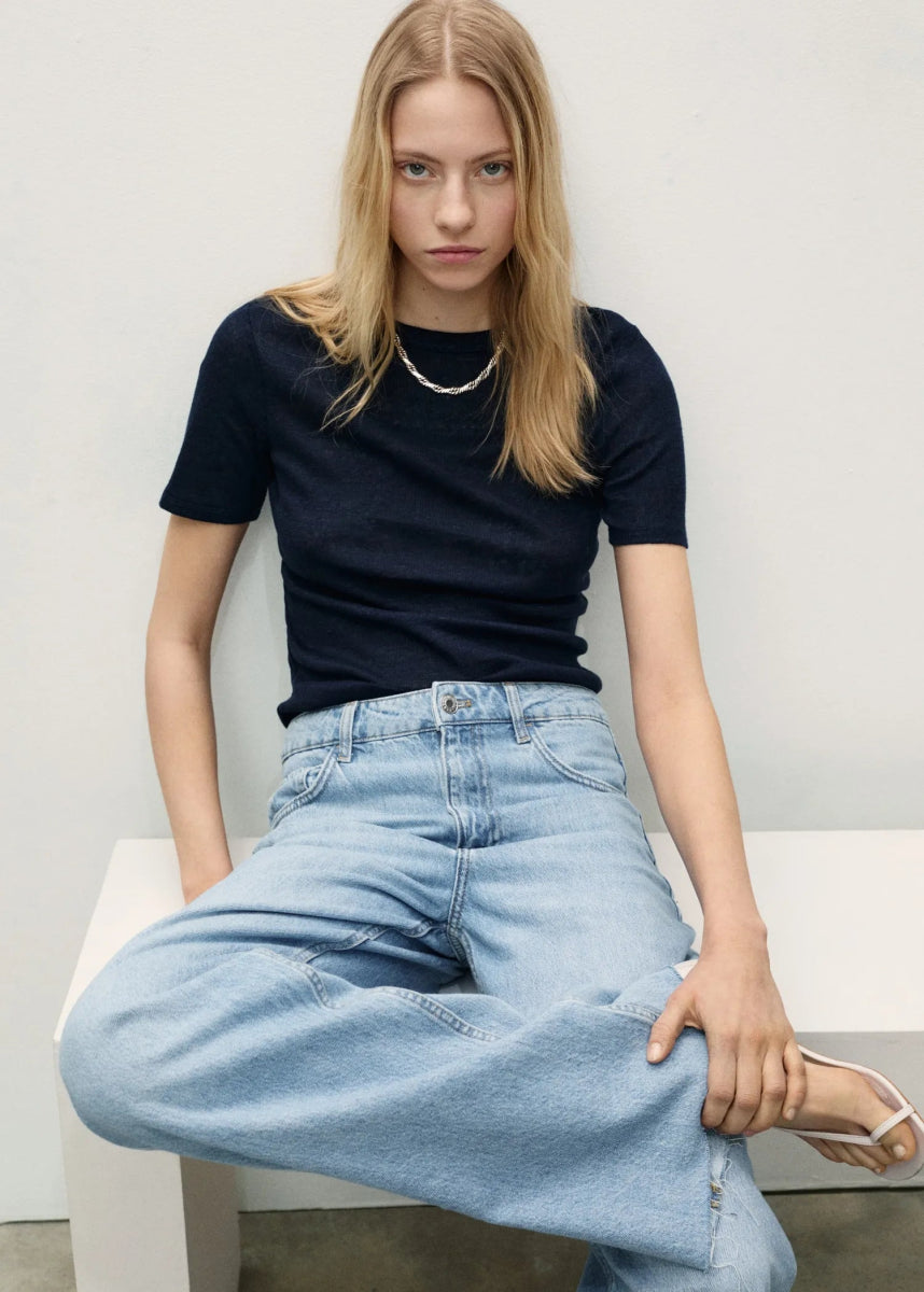 MANGO Danila Wide Leg High - Rise Jeans - Smgarment's
