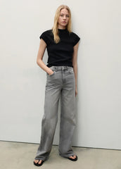 MANGO Danila wide leg high - rise jeans - Smgarment's