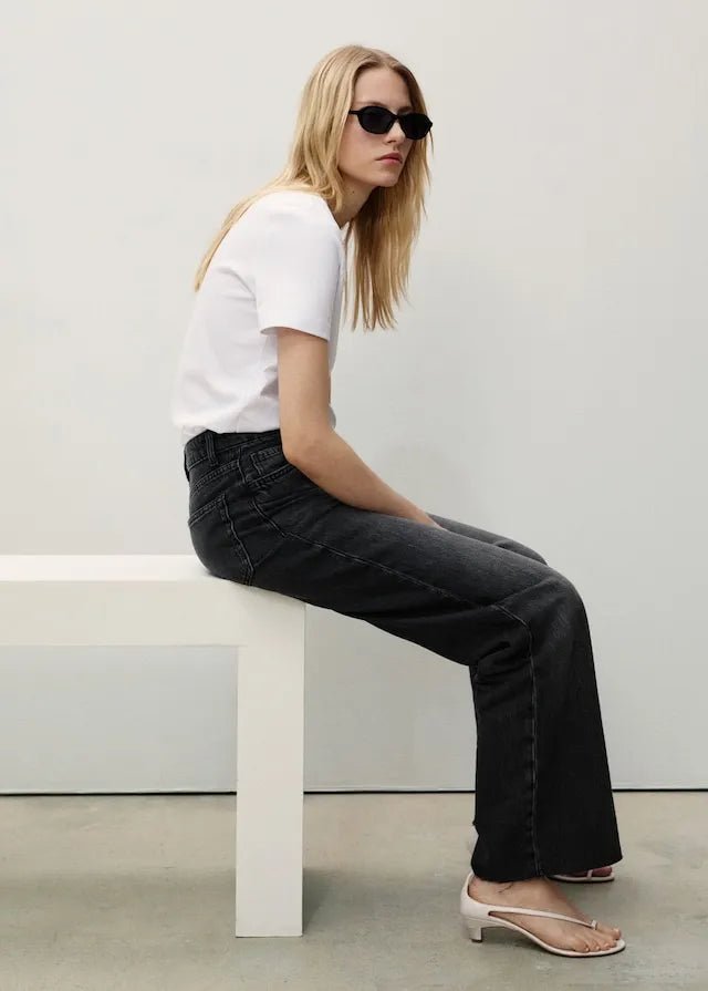MANGO Danila wide - leg high - waisted jeans - Smgarment's