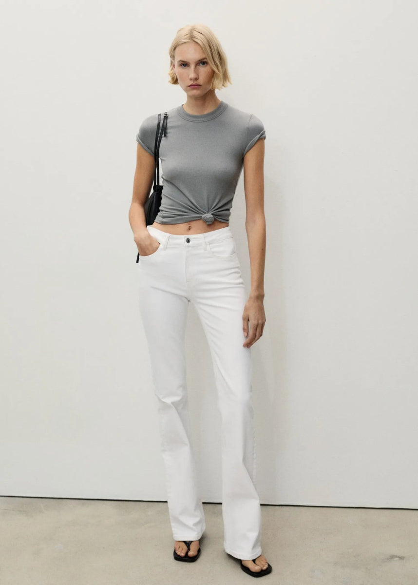 MANGO Fiona flared mid - rise jeans - Smgarment's