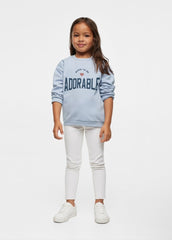 MANGO GIRLS Oversized message sweatshirt - Smgarment's