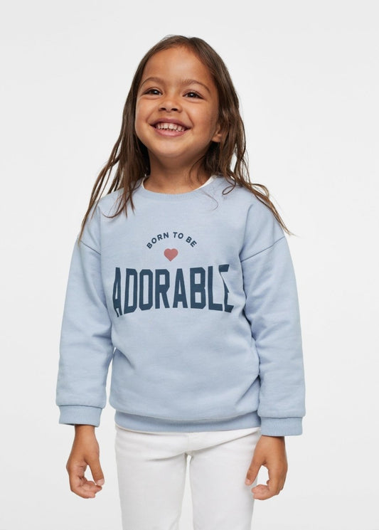 MANGO GIRLS Oversized message sweatshirt - Smgarment's