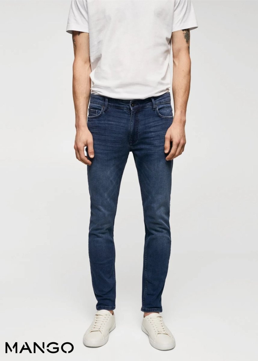 MANGO Jude Skinny Fit Deep Dark Blue Jeans - Smgarment's