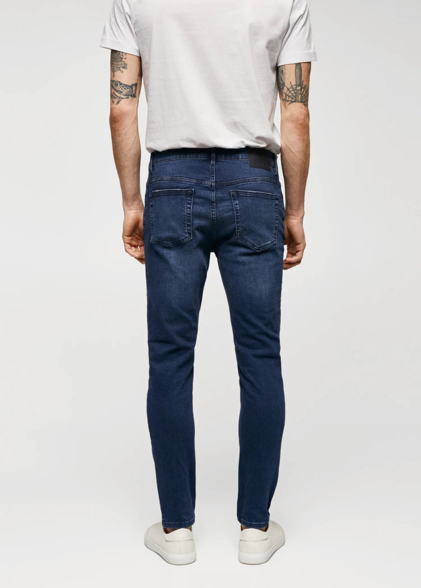 MANGO Jude Skinny Fit Deep Dark Blue Jeans - Smgarment's