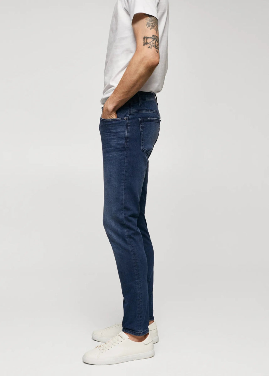 MANGO Jude Skinny Fit Deep Dark Blue Jeans - Smgarment's